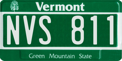 VT license plate NVS811