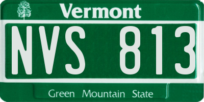 VT license plate NVS813