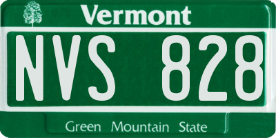 VT license plate NVS828