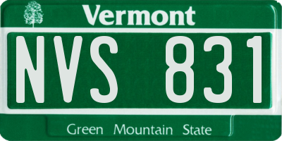 VT license plate NVS831