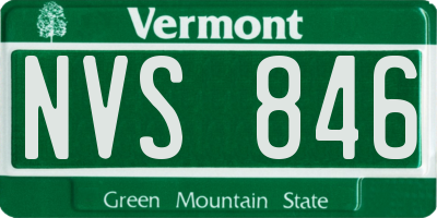 VT license plate NVS846