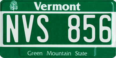VT license plate NVS856