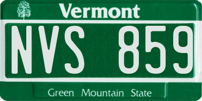 VT license plate NVS859