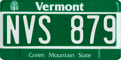 VT license plate NVS879