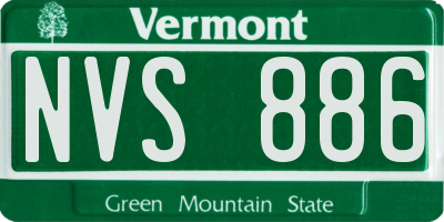 VT license plate NVS886