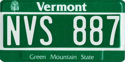 VT license plate NVS887