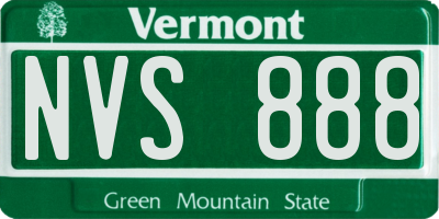 VT license plate NVS888