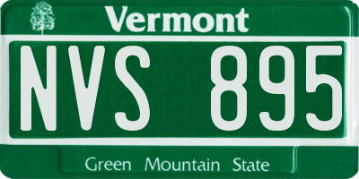VT license plate NVS895