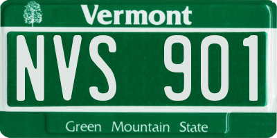 VT license plate NVS901