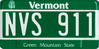 VT license plate NVS911