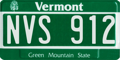 VT license plate NVS912