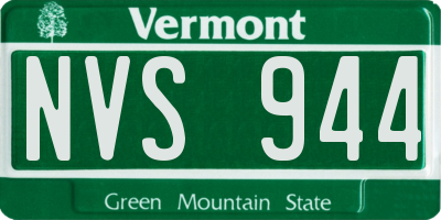 VT license plate NVS944