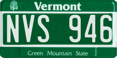 VT license plate NVS946