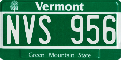 VT license plate NVS956