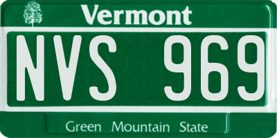 VT license plate NVS969