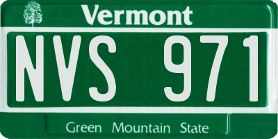 VT license plate NVS971