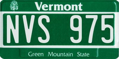 VT license plate NVS975