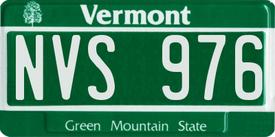 VT license plate NVS976