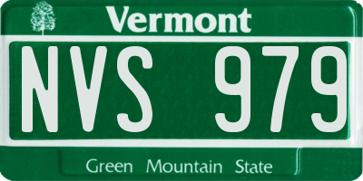 VT license plate NVS979
