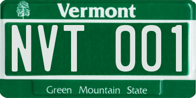 VT license plate NVT001