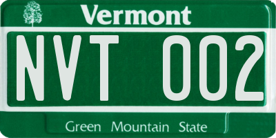 VT license plate NVT002