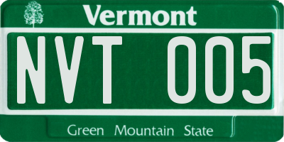 VT license plate NVT005