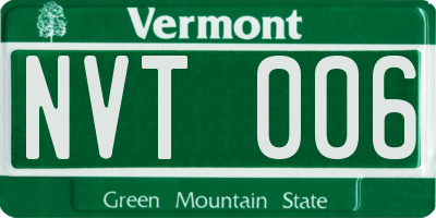 VT license plate NVT006