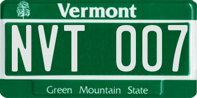 VT license plate NVT007