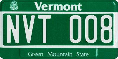 VT license plate NVT008