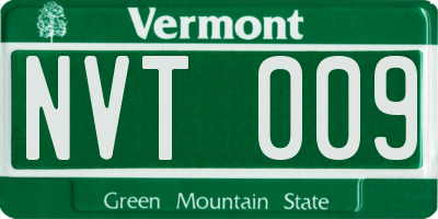 VT license plate NVT009
