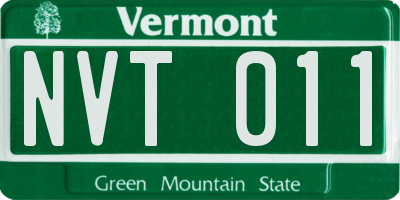 VT license plate NVT011