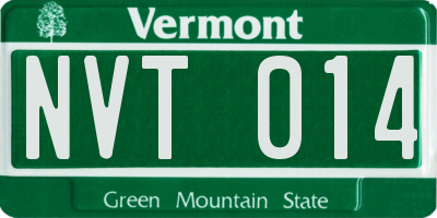 VT license plate NVT014