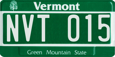 VT license plate NVT015