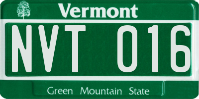 VT license plate NVT016