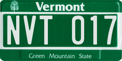VT license plate NVT017