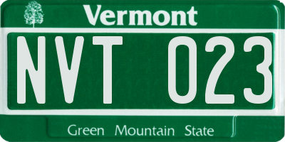 VT license plate NVT023