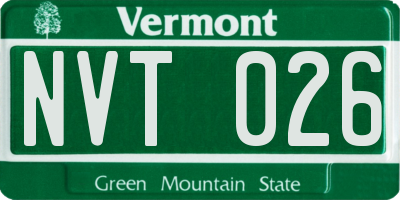 VT license plate NVT026