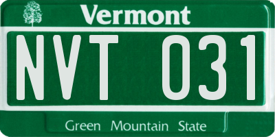 VT license plate NVT031