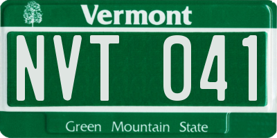 VT license plate NVT041