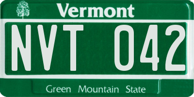 VT license plate NVT042