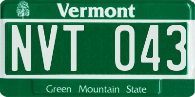 VT license plate NVT043
