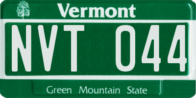 VT license plate NVT044