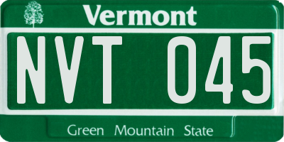 VT license plate NVT045