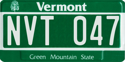 VT license plate NVT047