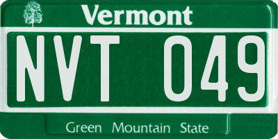 VT license plate NVT049