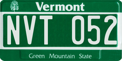 VT license plate NVT052