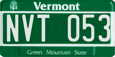 VT license plate NVT053