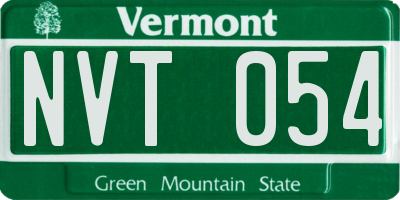VT license plate NVT054