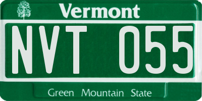 VT license plate NVT055