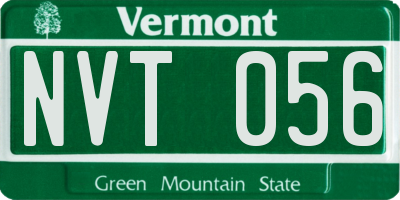 VT license plate NVT056